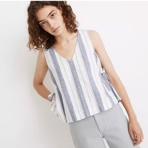 🆕 Madewell Side Tie Linen Blend Tank Top XS-S